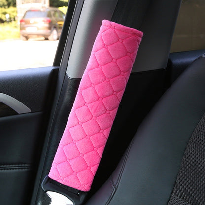 Car Seat Belt Protector Soft Extended Shoulder Pads, Color: Rose Red Square - Seat Belts & Padding by buy2fix | Online Shopping UK | buy2fix