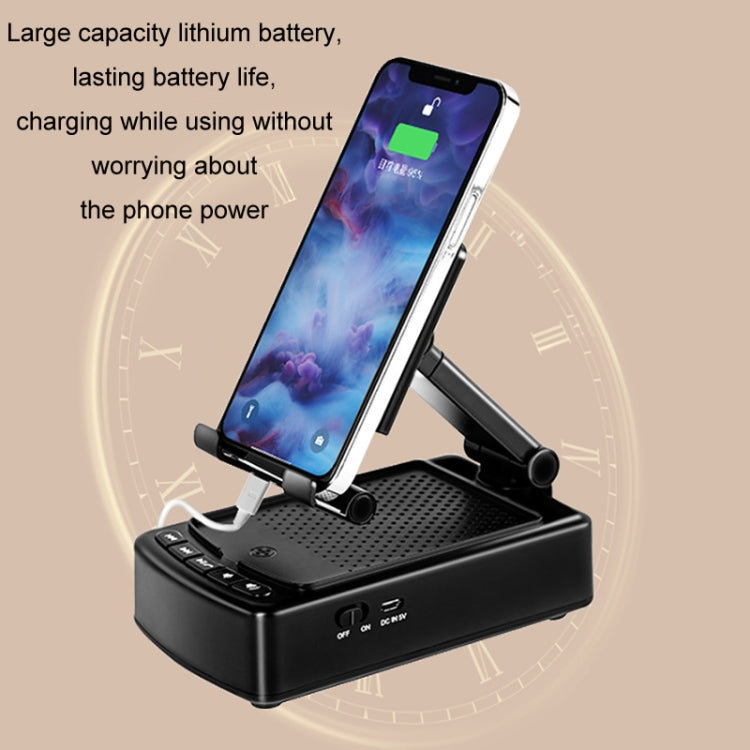 3 in 1 Multi-functional Desktop Mobile Phone Telescopic Bracket Bluetooth Audio(Black) - Desktop Holder by buy2fix | Online Shopping UK | buy2fix