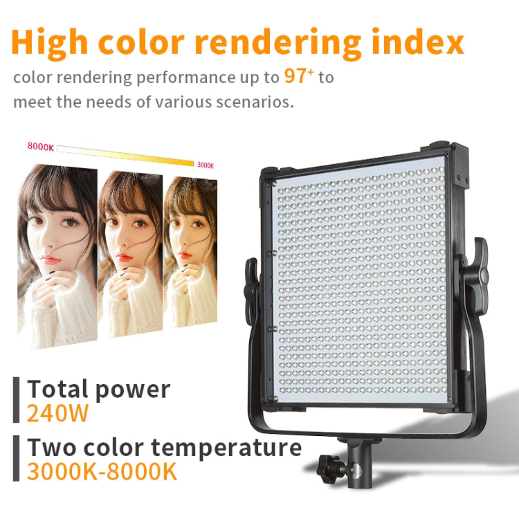 Pixel P45C RGB Dual Color Temperature Fill Light Live Photography Portable Outdoors 80W Square Soft Light(Single Lamp With Baffle+EU Plug Adapter) -  by Pixel | Online Shopping UK | buy2fix