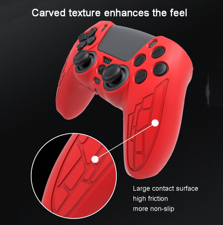 For PS5 Gamepad Silicone Case Non-slip Texture Thickened Protective Cover(Black) - Cases by buy2fix | Online Shopping UK | buy2fix