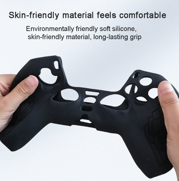 For PS5 Gamepad Silicone Case Non-slip Texture Thickened Protective Cover(White) - Cases by buy2fix | Online Shopping UK | buy2fix
