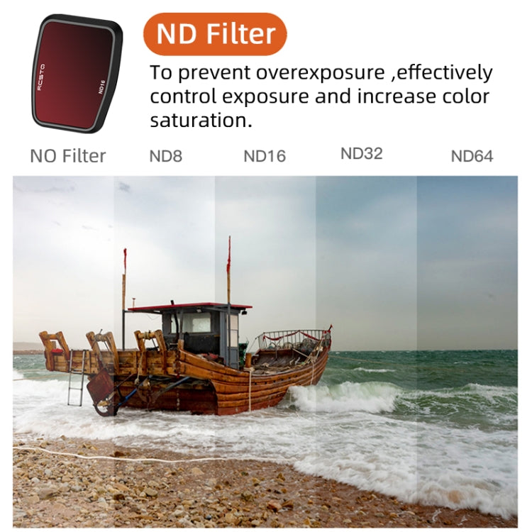For DJI Air 3 RCSTQ Multi-Layer Coating Waterproof  Filter, Spec: ND8/16/32/64 4-in-1 - Mavic Lens Filter by RCSTQ | Online Shopping UK | buy2fix