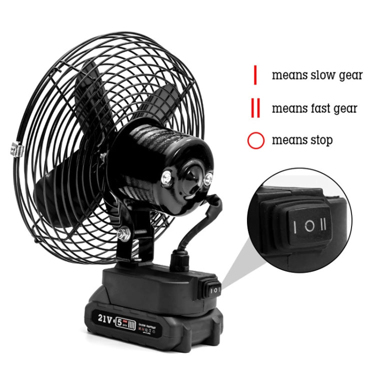 HILDA Portable Powerful Fan Outdoor Hair Dryer, With EU Plug Adaptor, Style: 6 inch With 1 Battery (3000mAh) - Electric Fans by HILDA | Online Shopping UK | buy2fix