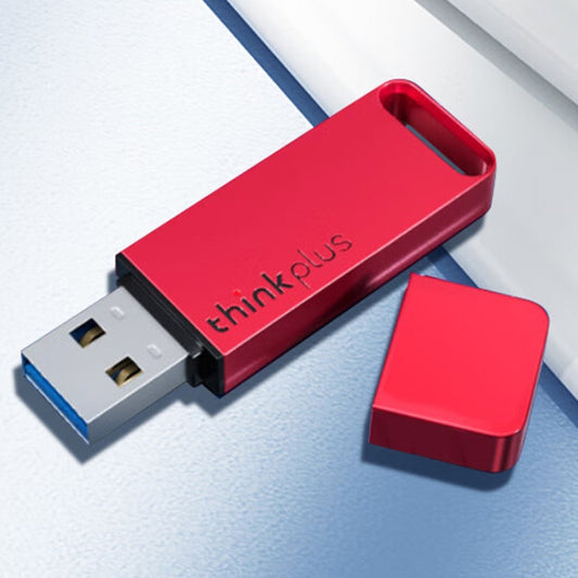 Lenovo Thinkplus TU100 USB3.1 High Speed Flash Drive Mini USB Memory Disk With Metal Plug And Cap, Capacity: 128G(Red) - USB Flash Drives by Lenovo | Online Shopping UK | buy2fix