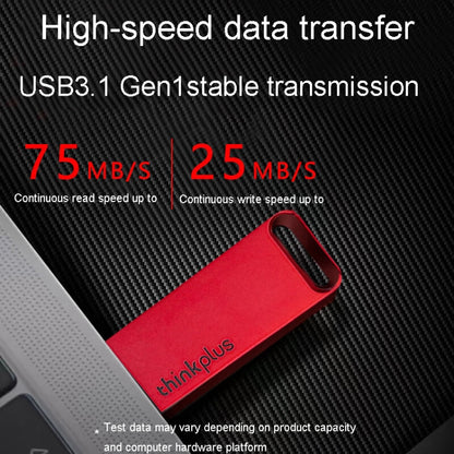 Lenovo Thinkplus TU100 USB3.1 High Speed Flash Drive Mini USB Memory Disk With Metal Plug And Cap, Capacity: 128G(Red) - USB Flash Drives by Lenovo | Online Shopping UK | buy2fix