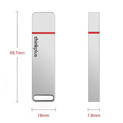 Lenovo Thinkplus TU100Pro USB3.1 Solid State Flash Drive High Capacity Metal USB Memory Disk, Size: 512G(Silver) - USB Flash Drives by Lenovo | Online Shopping UK | buy2fix