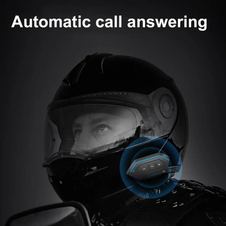 X6 Helmet Bluetooth Headset Wireless Waterproof Moto Handsfree Stereo Headphone(Hard Pipe Wheat) - Motorcycle Walkie Talkie by buy2fix | Online Shopping UK | buy2fix