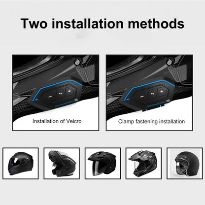 X6 Helmet Bluetooth Headset Wireless Waterproof Moto Handsfree Stereo Headphone(Hard Pipe Wheat) - Motorcycle Walkie Talkie by buy2fix | Online Shopping UK | buy2fix