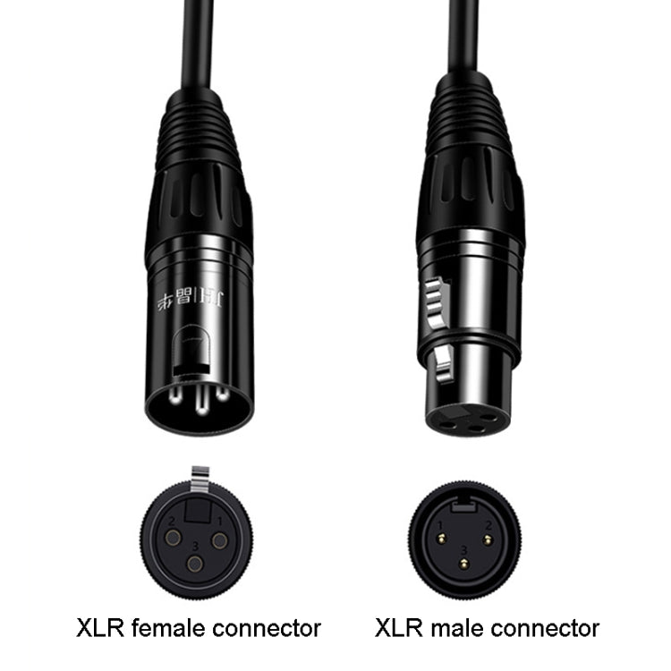 JINGHUA Microphone Cable XLR Male To Female Balanced Cable Mixing Console Amplifier Audio Cable, Length: 1.5M - Microphone Audio Cable & Connector by JINGHUA | Online Shopping UK | buy2fix