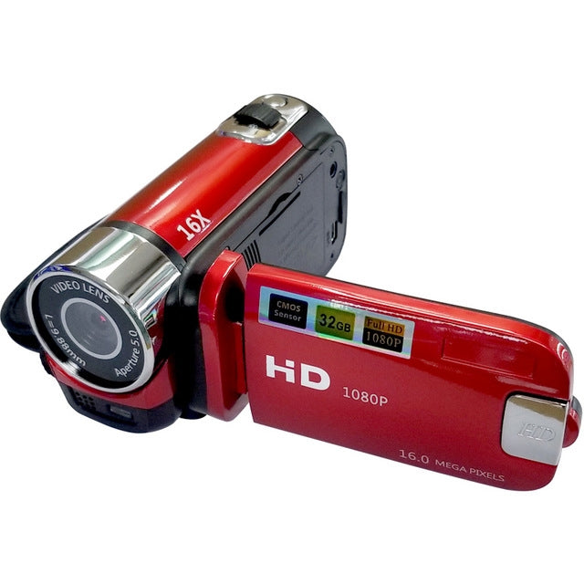 16X Digital Zoom HD 16 Million Pixel Home Travel DV Camera, US Plug(Red) - Consumer Electronics by buy2fix | Online Shopping UK | buy2fix