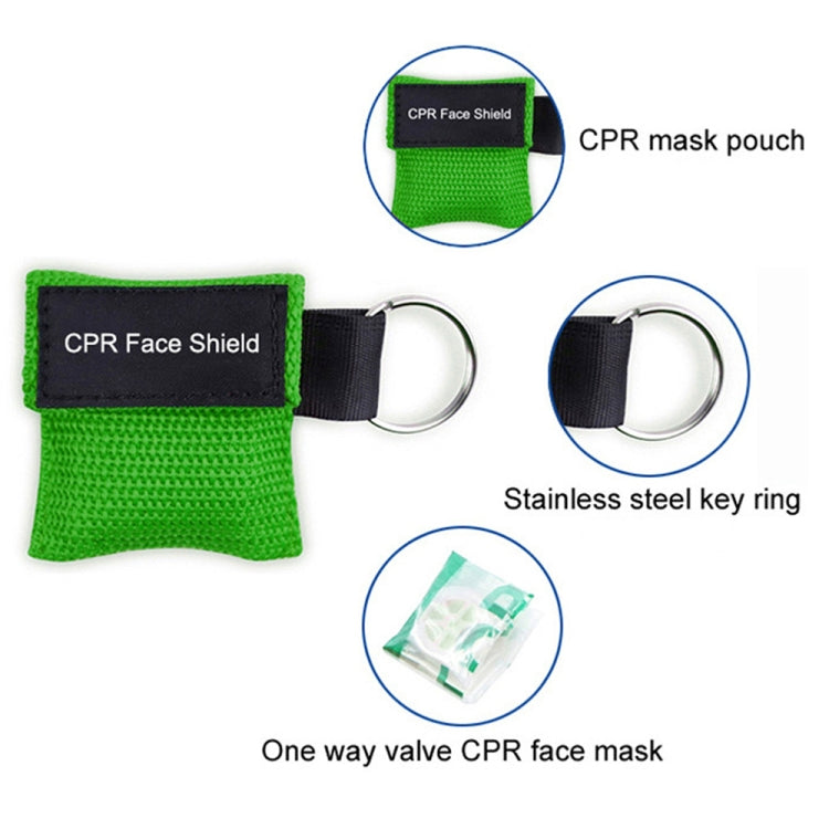 CPR Emergency Face Shield Mask Key Ring Breathing Mask(Purple) - Security by buy2fix | Online Shopping UK | buy2fix