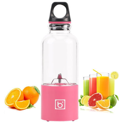 500ml Mini Portable Electric Juicer Cup USB Rechargeable Juicer Blender Maker Shaker Squeezers Fruit Orange Juice Extractor(Pink) - Electric juicers by buy2fix | Online Shopping UK | buy2fix