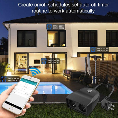 C119 Smart WIFI Outdoor Waterproof Socket, Support Alexa Voice Control, EU Plug - Consumer Electronics by buy2fix | Online Shopping UK | buy2fix