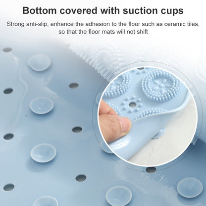 Bathroom Anti-slip Round Mat Suction Cup Massage Foot Pad(Blue) - Bath Mats by buy2fix | Online Shopping UK | buy2fix