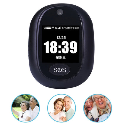 REACHFAR RF-V45-B Mini Touch Screen GPS Smart Tracker Pendant, Support SOS / Camera / Health Management / Video Calling / 4G LTE, For North America / South America (Black) - Personal Tracker by REACHFAR | Online Shopping UK | buy2fix