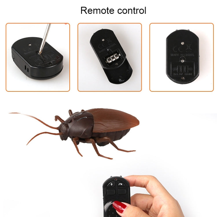 Tricky Funny Toy Infrared Remote Control Scary Creepy Cockroach, Size: 7.5*14cm -  by buy2fix | Online Shopping UK | buy2fix