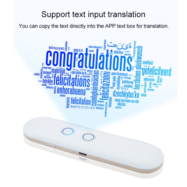 T4 Portable AI Smart Voice Translator Business Travel Real Time Translation Machine Support 42 Languages (White) - Consumer Electronics by buy2fix | Online Shopping UK | buy2fix