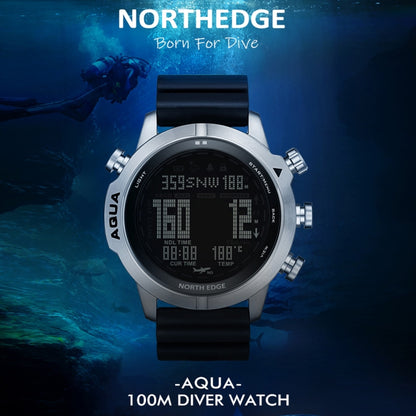 NORTH EDGE AQUA 100m Waterproof Scuba Diver Smart Watch, Support Luminous Display & Compass Mode - Sport Watches by NORTH EDGE | Online Shopping UK | buy2fix