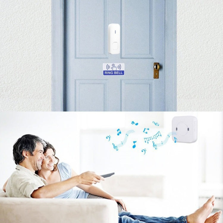 P6 110dB Wireless IP55 Waterproof Low Power Consumption WiFi Doing-dong Doorbell Receiver, Receiver Distance: 300m, EU Plug(White) - Security by buy2fix | Online Shopping UK | buy2fix