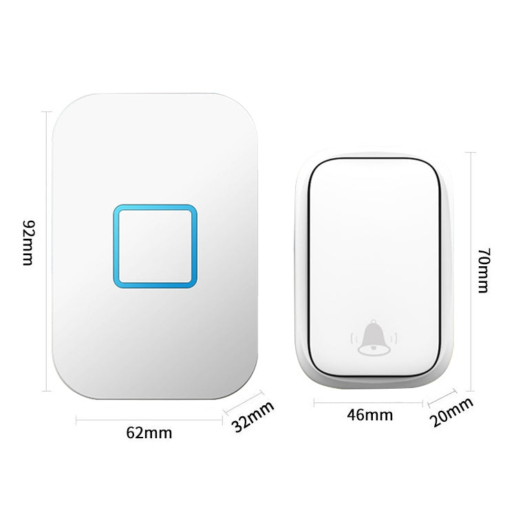 CACAZI FA88 Self-Powered Smart Home Wireless Doorbell, US Plug(White) - Wireless Doorbell by CACAZI | Online Shopping UK | buy2fix