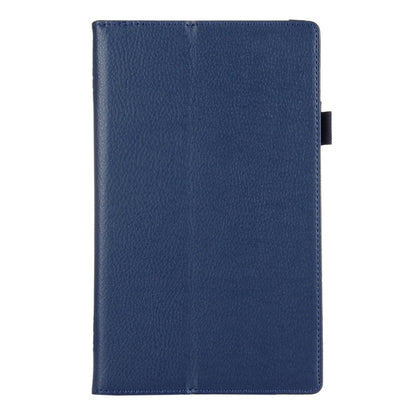 For Amazon Kindle Fire HD8 (2017) Litchi Texture Horizontal Flip Leather Case with Holder(Dark Blue) - Mobile Accessories by buy2fix | Online Shopping UK | buy2fix
