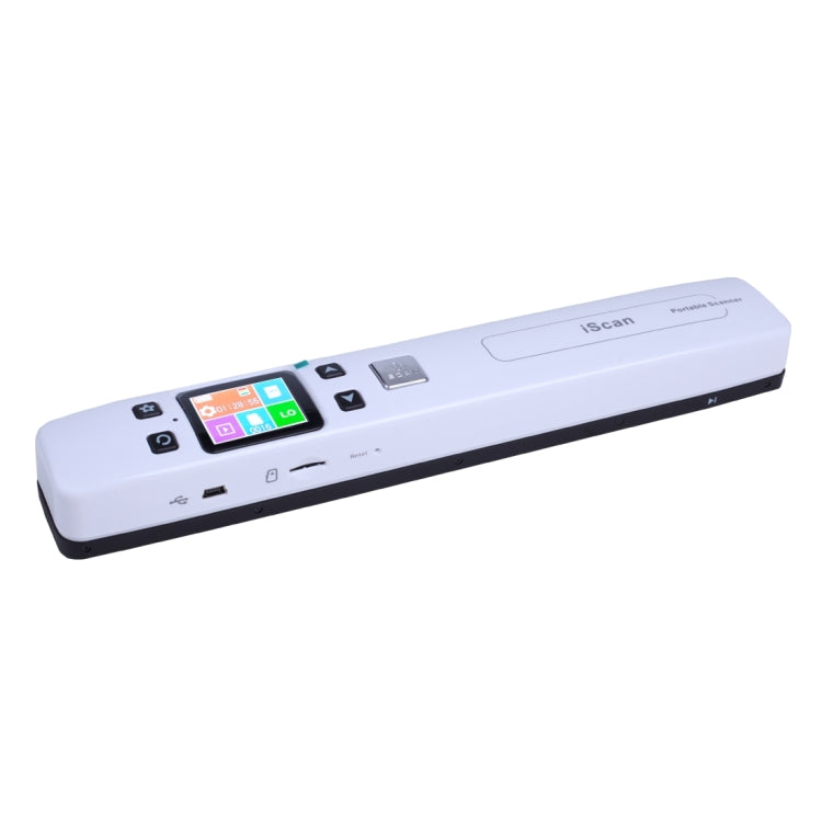 iScan02 Double Roller Mobile Document Portable Handheld Scanner with LED Display,  Support 1050DPI  / 600DPI  / 300DPI  / PDF / JPG / TF(White) - Consumer Electronics by buy2fix | Online Shopping UK | buy2fix