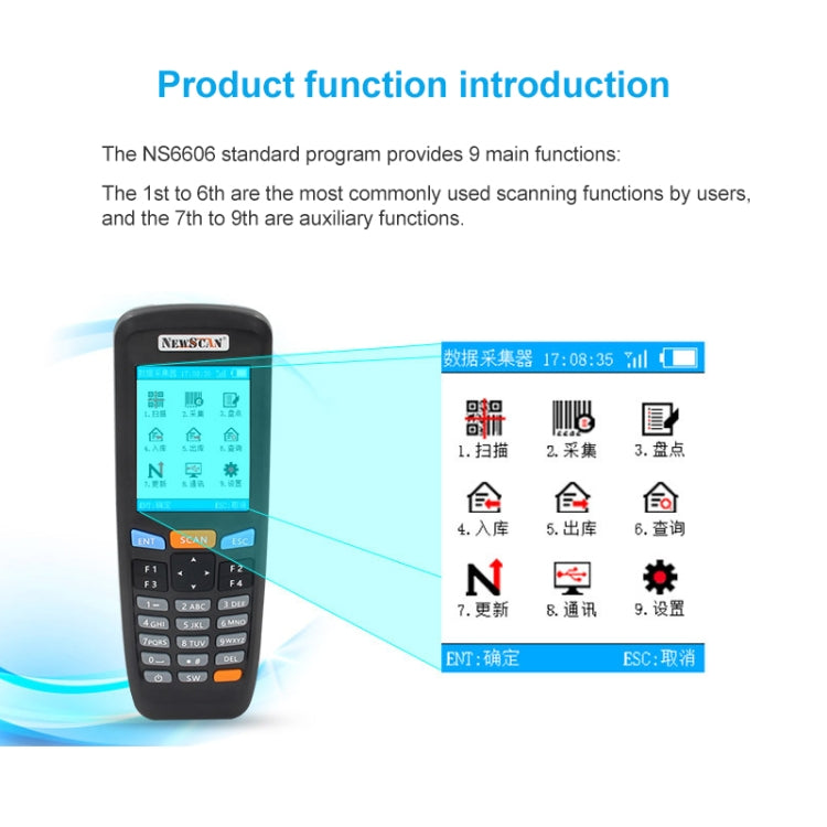 NEWSCAN NS6606T Two-dimensional Image Wireless Barcode Scanner Collector - Barcode Scanner by NEWSCAN | Online Shopping UK | buy2fix