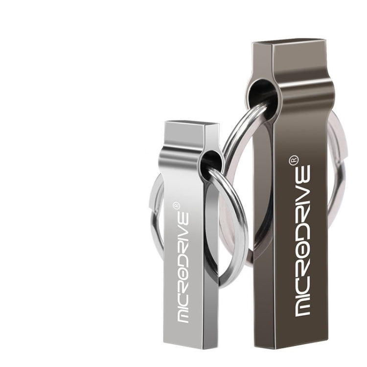 MicroDrive 64GB USB 2.0 Metal Keychain U Disk (Black) - USB Flash Drives by MicroDrive | Online Shopping UK | buy2fix