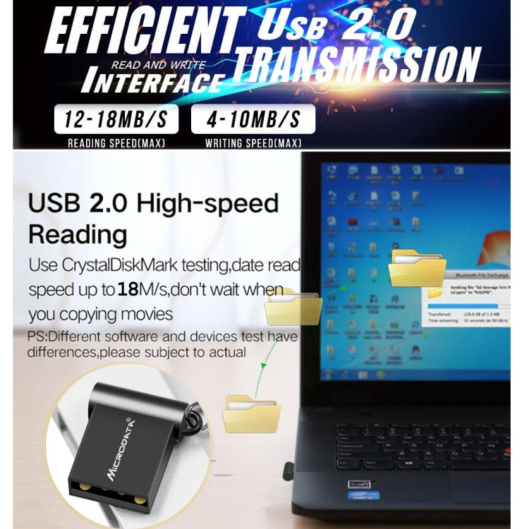 MiCRODATA 32GB USB 2.0 Computer Car Two-use Mini U Disk (Black) - Computer & Networking by MiCRODATA | Online Shopping UK | buy2fix