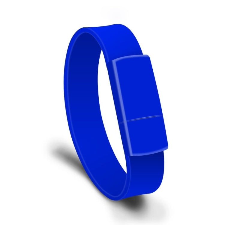 MicroDrive 64GB USB 2.0 Fashion Bracelet Wristband U Disk (Blue) - USB Flash Drives by MicroDrive | Online Shopping UK | buy2fix